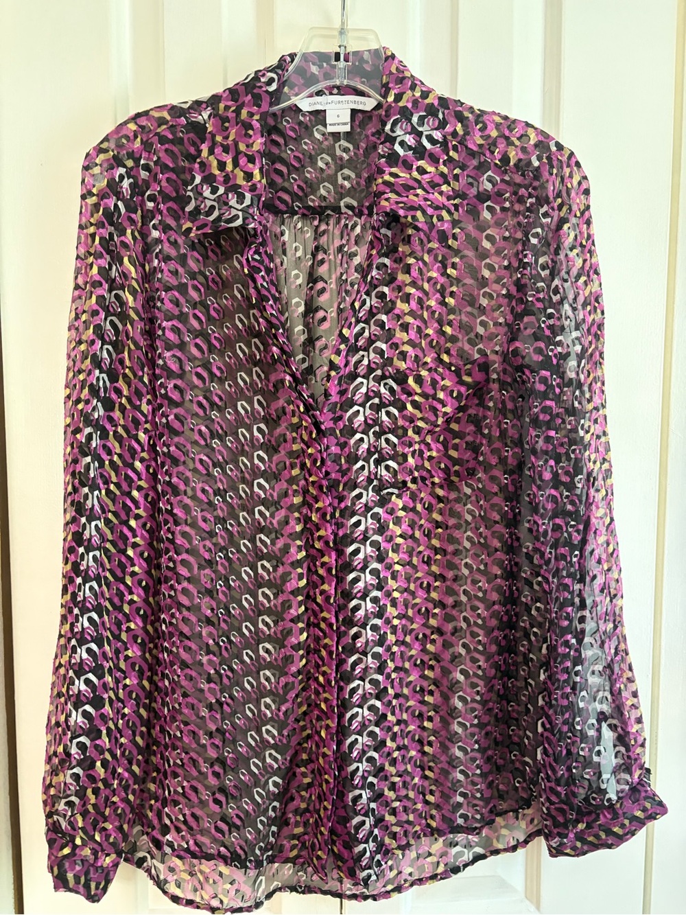 Diane von Furstenberg geometric print blouse